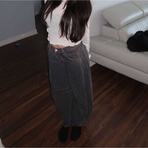 Free People Barrel Jeans